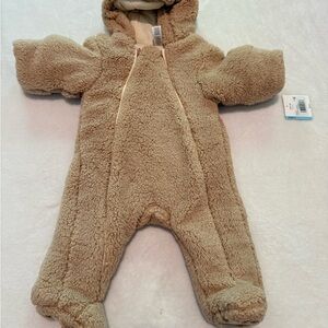 Little Me tan bunting winter suit new with tags 6-9 months